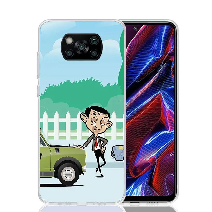 Mr B-Bean Cartoon Phone Case For Xiaomi Poco X7 X6 X5 X4 X3 Nfc F5 F6 Pro F3 F4 Gt M5S M4 M3 X7Pro Art Soft Coque Cover