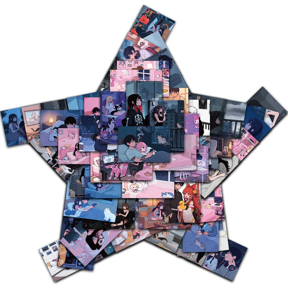 64/128PCS Kreative Pixel Graffiti Aufkleber Telefon Fall Notebook Skateboard Bilderrahmen Bilderbuch Lagerung Box Dekoration