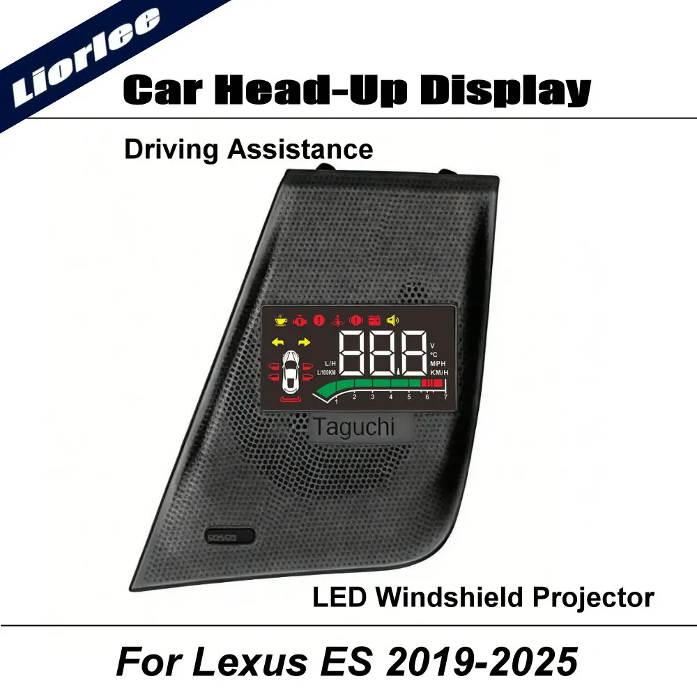 Car LED Projector For Lexus ES 250 300h 350h 2013-2025 Auto HUD Head-Up Display Windshield Safe Driving Assistance Accessories