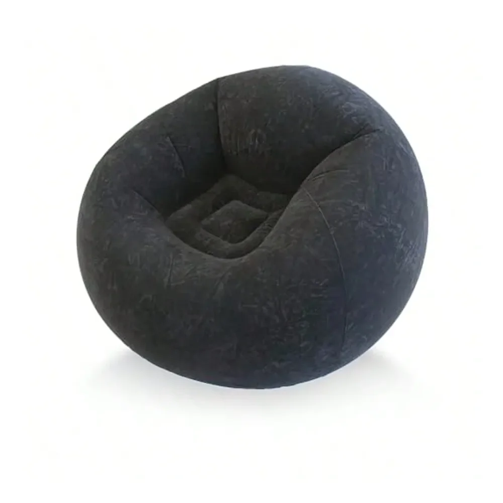 

Inflatable Beanless Bean Bag Chair Lounge Sofa Black
