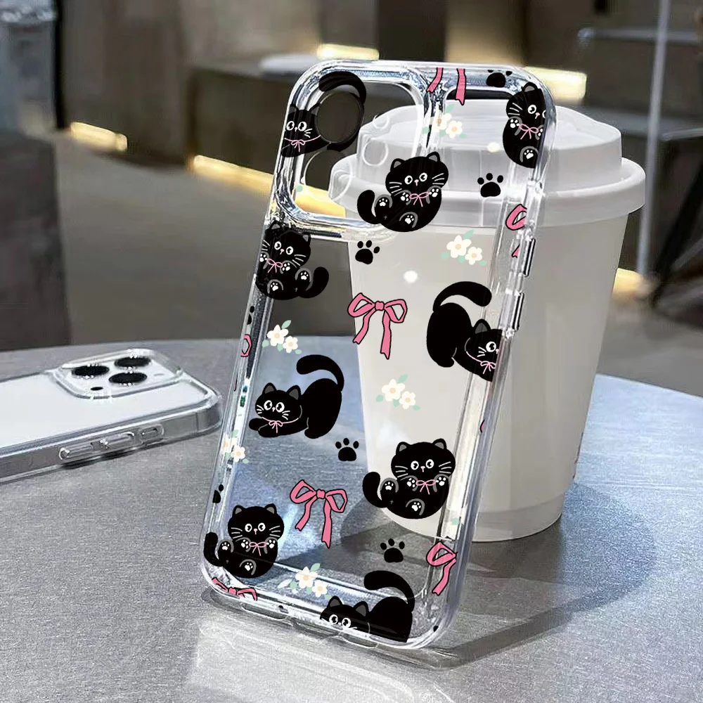 Cute Cartoon Cat Dog Phone Case For Samsung Galaxy A37 A57 A16 A07 A17 A36 A26 A56 A55 A35 A25 A15 A54 A24 A14 A06 A05 A13 4G 5G