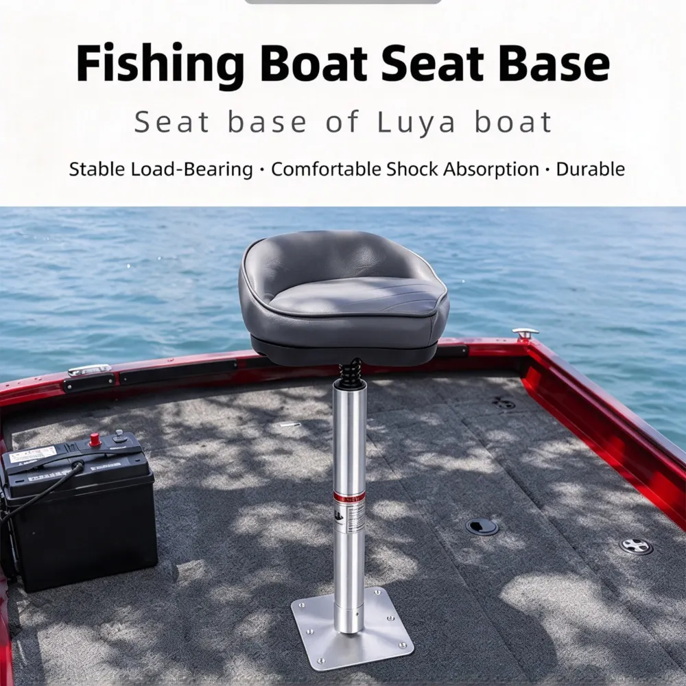 Boat Seat Pedestal Fishing Chair Base Quick Release Height Adjustable Aluminum Pedestal for Fishing Boat Luya Seat Mount Bracket