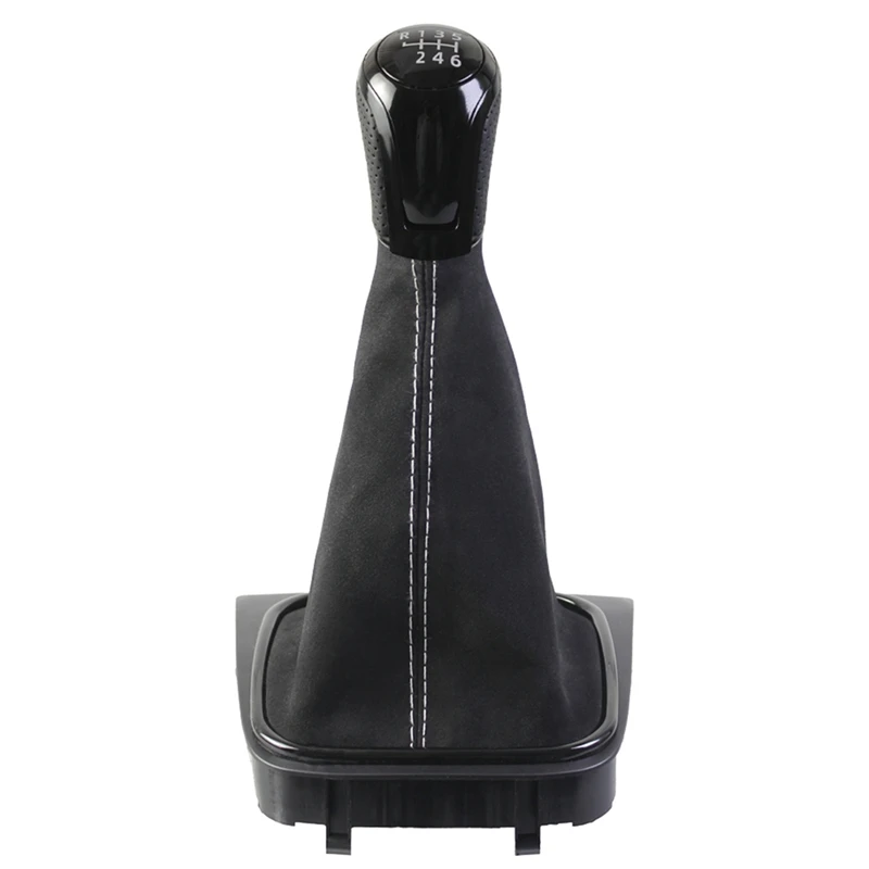 Super Sale For VW Golf 6 MK5 MK6 Jetta 2005 -2014 New Gear Shift Knob MT Lever Change Stick with Gaiter Boot Cover 5 Speed