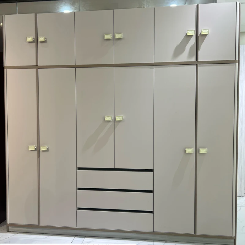 #Modern Design  High Quality Hot Selling Quality Combination Golden Border Modular Cloakroom Wardrobe