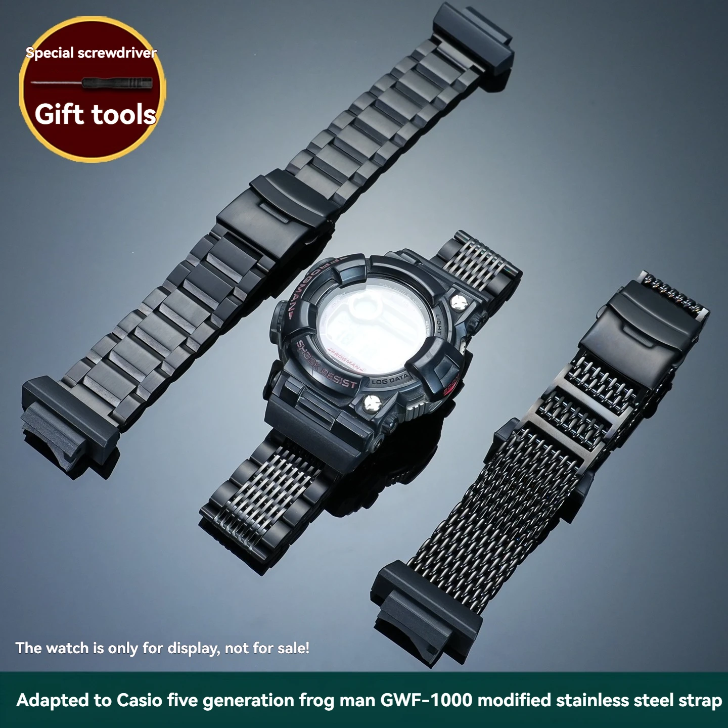 

Для Casio G-SHOCK GWF-1000 пятого поколения, модифицированный стальной ремешок Frogman, ремешок для часов GWF-1000 из нержавеющей стали, мужской, 22 мм