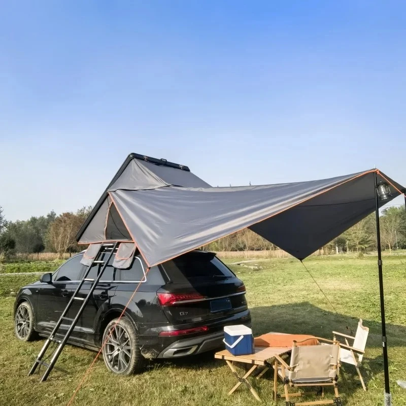 Outdoor Camping Quick Setup 11.4cm Ultra-thin Aluminum Clamshell Rooftop Tent Hard Shell Top Roof Tent,Customization