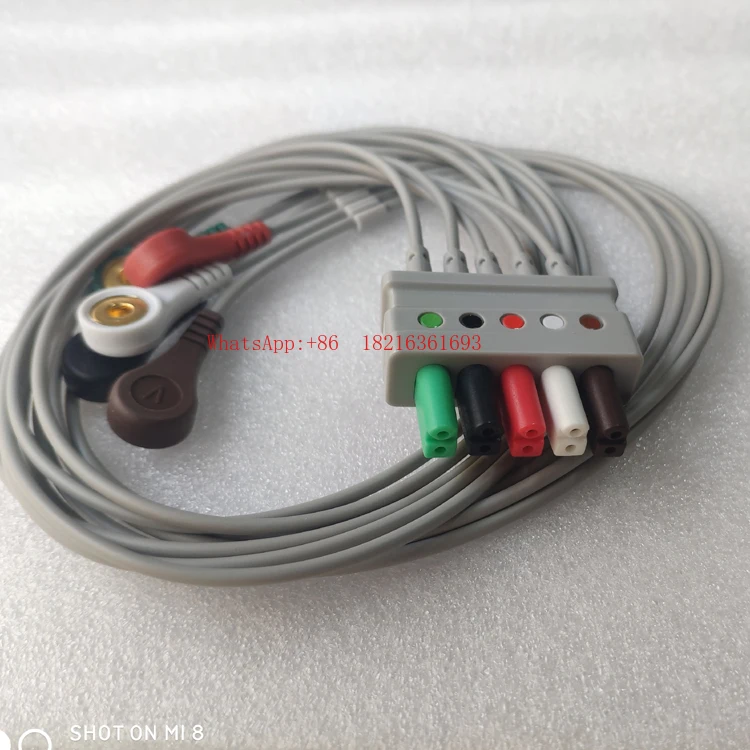 

Провод питания ЭКГ монитора 12-контактный 5-проводной EL6501B Главный кабель ЭКГ EV6201