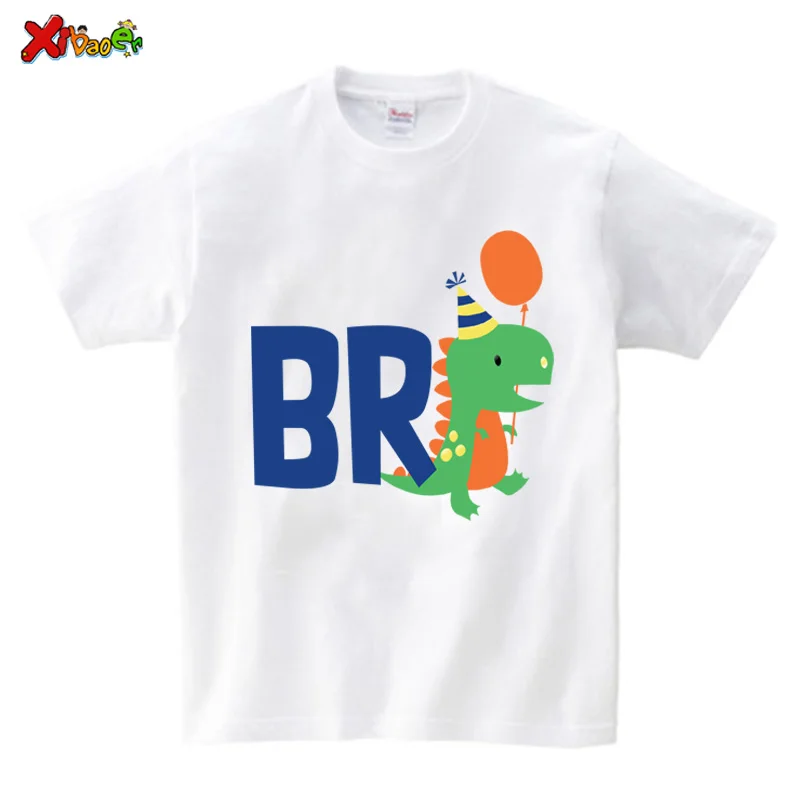 Dinosaur T Shirt Family Gift Birthday Shirt Cartoon Dinosaur Party Custom Name TShirt Girls Children Clothes Daddy Mommy Outfits