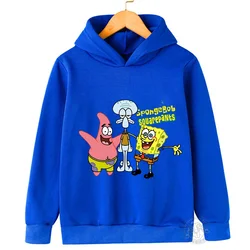 Spring creative Spongebob printed hoodies for children aged 2-14 Harajuku Games sweatshirts for boys and girls original fashion