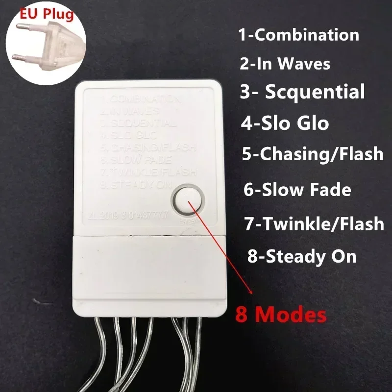 EU Plug Fairy Light Christmas Light Garden Light Outdoor Garland 10/20M LED String Lights Wedding Party Holiday Decoration Light