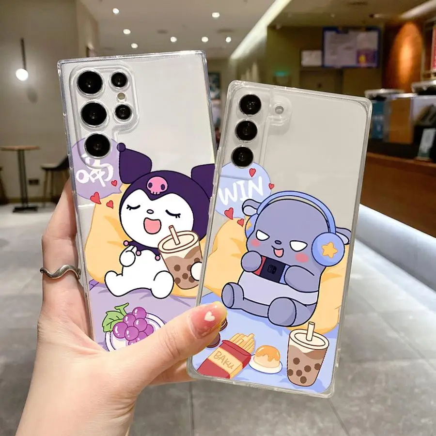 Custodia morbida per Samsung Galaxy S23 S10 Plus S20 Nota 10 20 Ultra S21 S22 S25 Ultra S24 FE Sanrio Melody