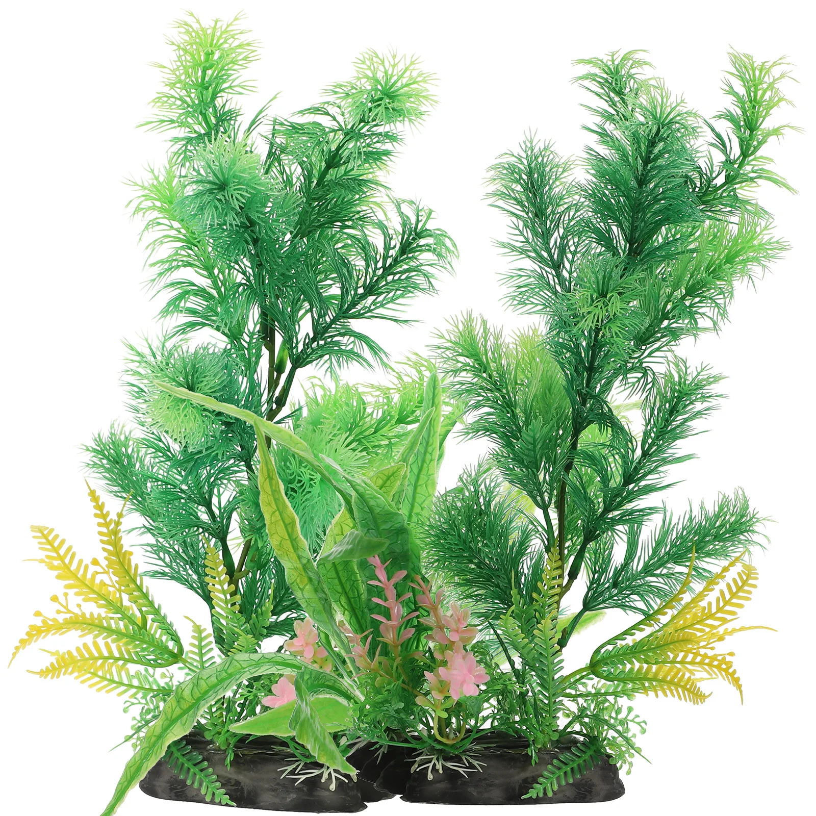 

2Pcs Vivid Aquarium Plant Decorations Artificial Fish Tank Plants Wear Resistant Safe Faux Plants for Aqua Accessories