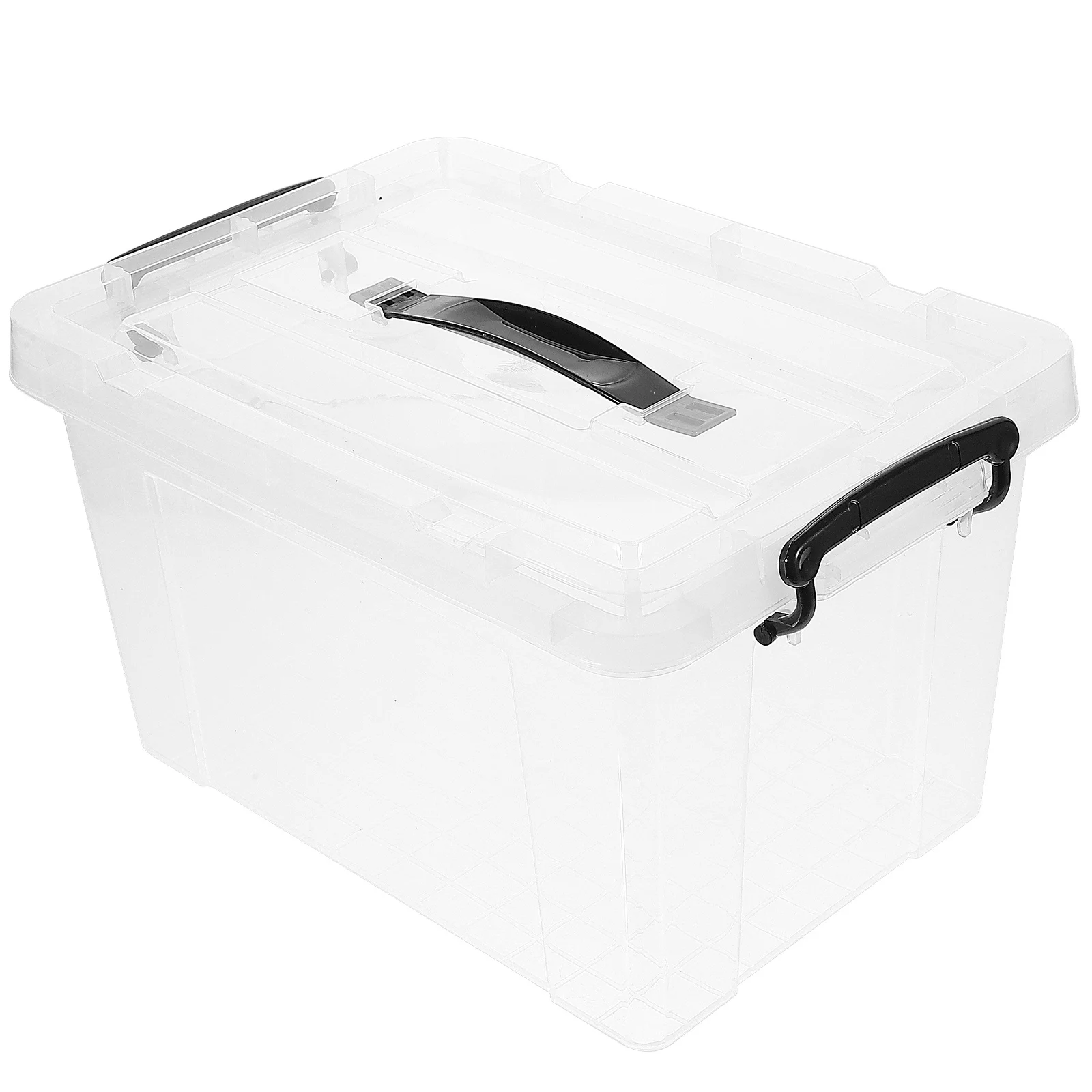 

Plastic Storage Bin Large Capacity 8 Inch Stackable with Lid Organizer Container for Home Office Under Bed Storage Plastic