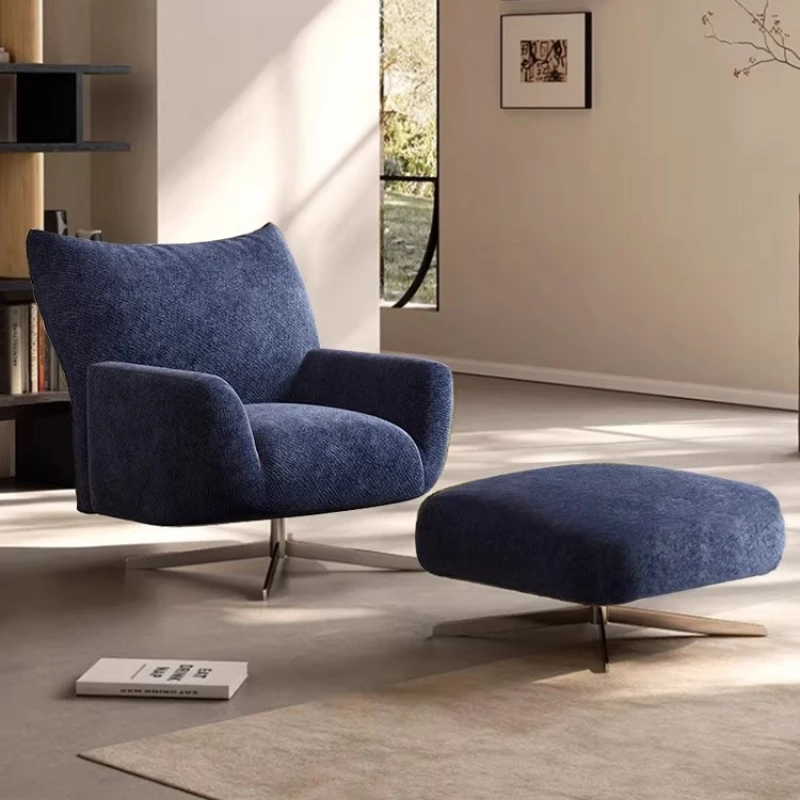 

Italian medieval petal rotating single sofa chair designer living room reclining senior lazy backrest leisure chair