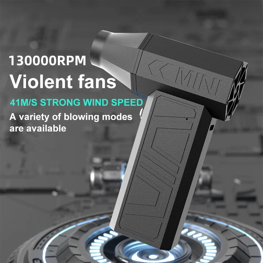 130000RPM Mini Turbo Jet Fan X3-A3 High Speed Dust Blower Brushless Motor 4000mAh 41m/s Handheld Violent Fan Electric Air Duster