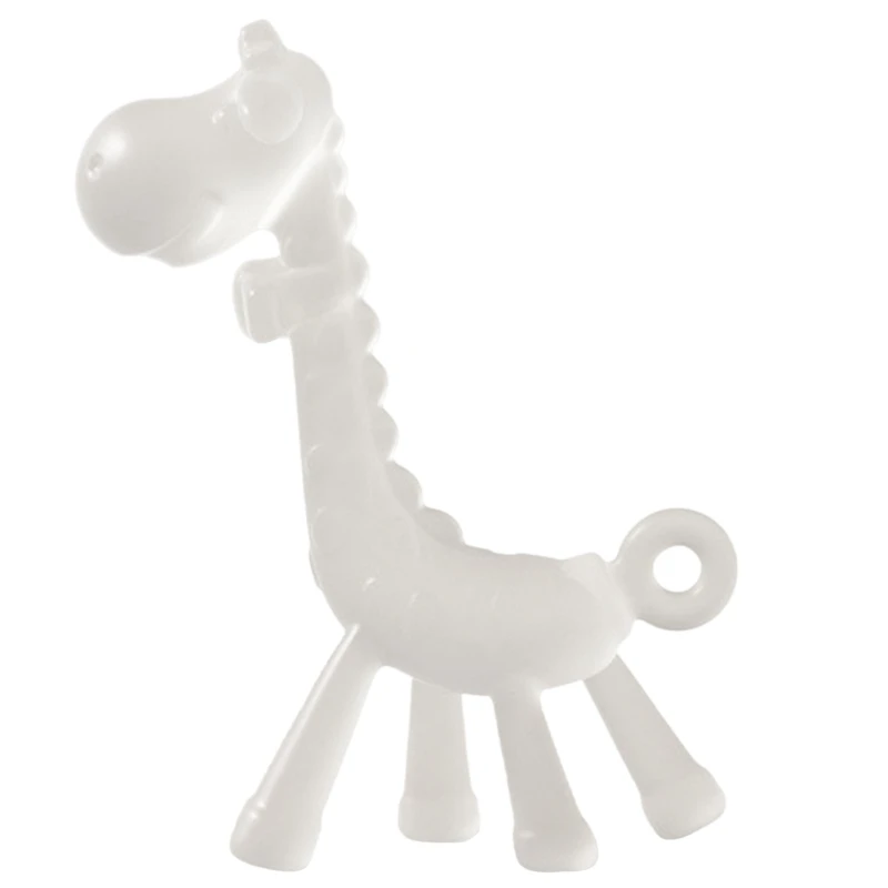 Dentição analgésico brinquedo silicone bebê mordedor recém-nascido molar mascar brinquedo girafa forma mordedor brinquedo