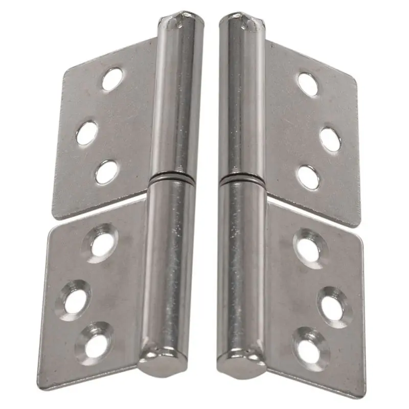 A02M-3 Inch Silver Tone Stainless Steel 360 Degree Rotating Window Door Flag Hinge 8 Pieces