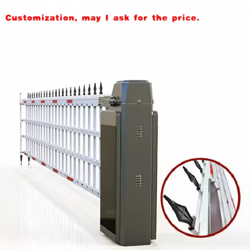 custom.fence system Parking Lot License Plate Recognition Charging Integrated System Fence Gate