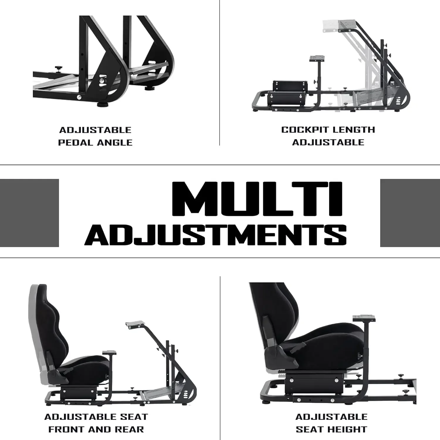 G29 Racing Simulator Cockpit mit Sitz passend für Logitech/Thrustmaster/Fanatec