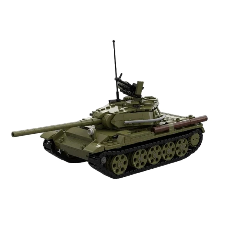 T-54 Military Medium Tank Model MOC Building Bricks War Equipment Modular Technology Gifts Holiday Assemble Children Toys Suit