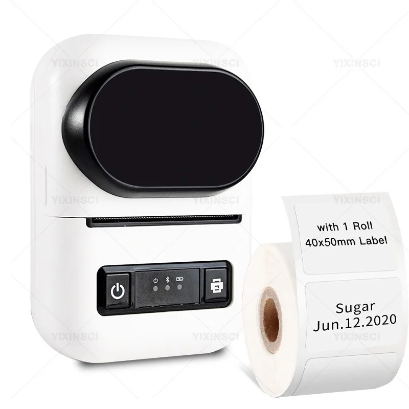 Mini 58mm Portable Thermal Label Printer, Outdoor Sticker Maker for Clothing Tags & Item Classification