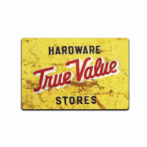 TIN SIGN True Value Rustic Auto Street Décor Garage Shop Store Hardware Plague