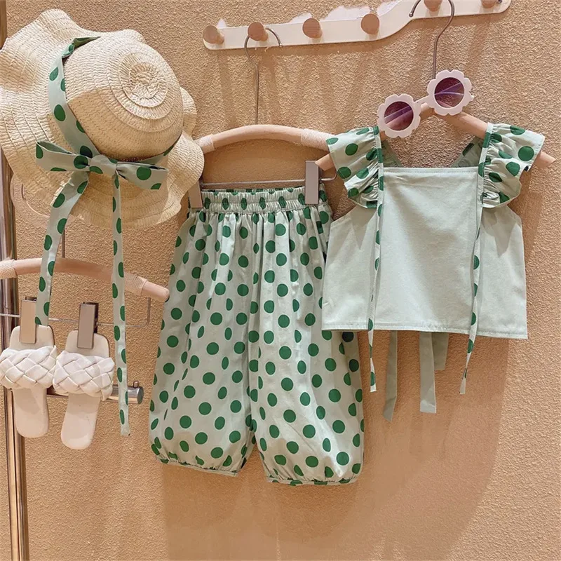 女の赤ちゃんのための夏服セット,トップスとパンツ,ファッショナブルな子供服,2-3-4-5-6-7歳