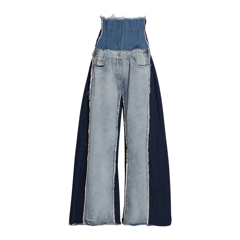 

Contrasting Jeans Spring 2024 New Fashion, High Waist, Loose Joker Slim Pants, Female Tide