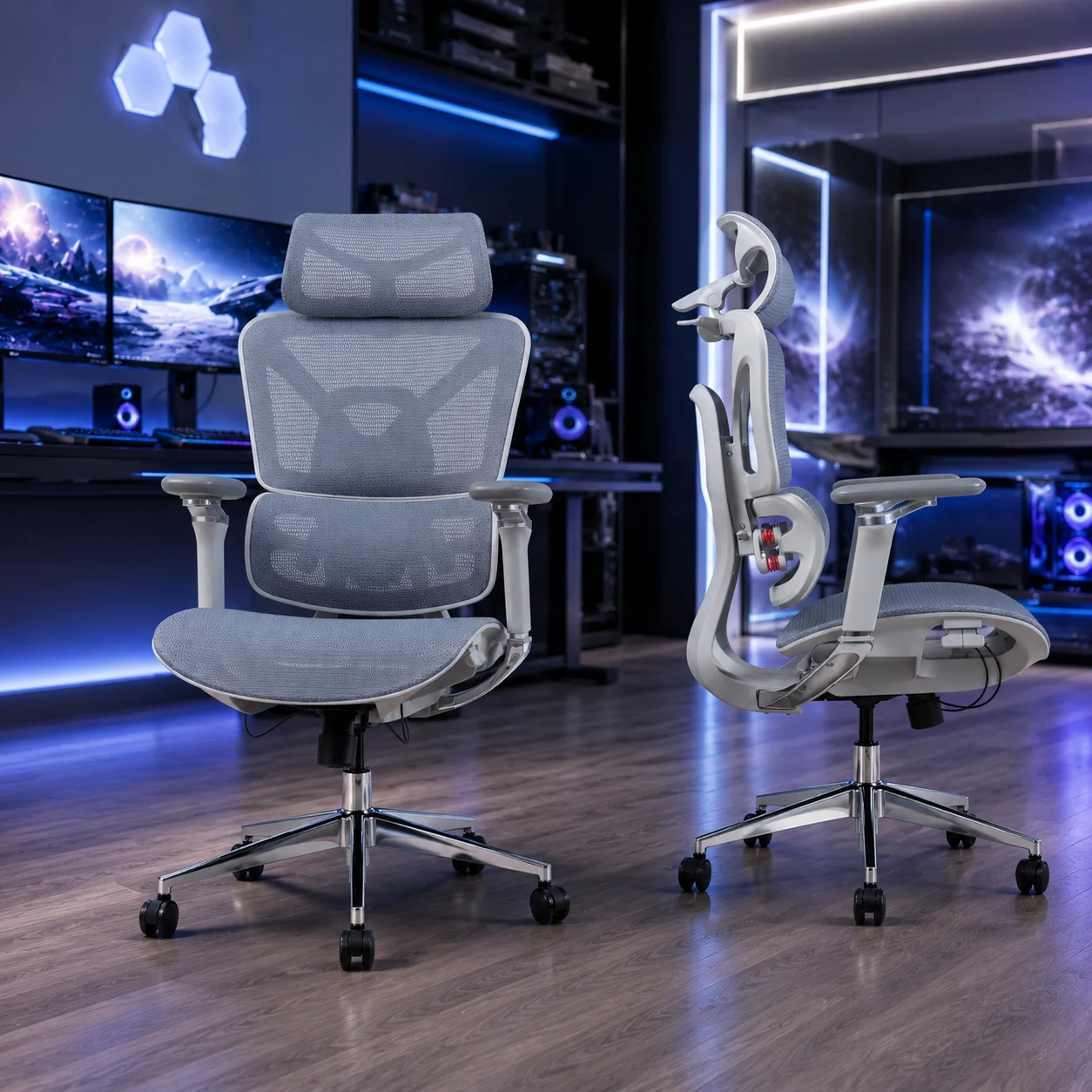 Office Chairs For Staff, Ergonomic,Guaranteed Ergonomic Office Chair Adjustable Headrest Lumbar Support Swivel PU Armrest BIFMA