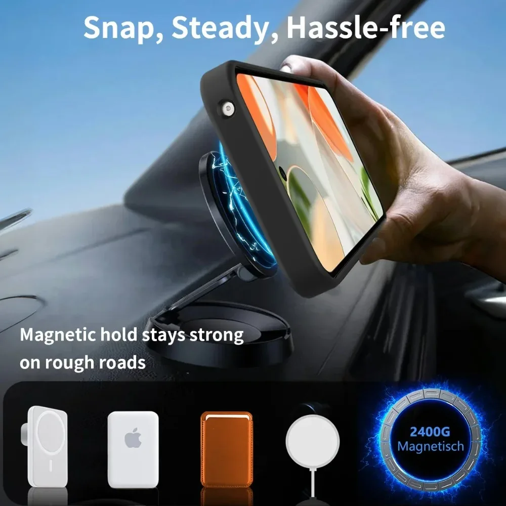 Luxury Matte Translucent Armor Folding Stand Magnetic Phone Case for Google Pixel 10 9 Pro XL for Magsafe Shockproof Hard Cover