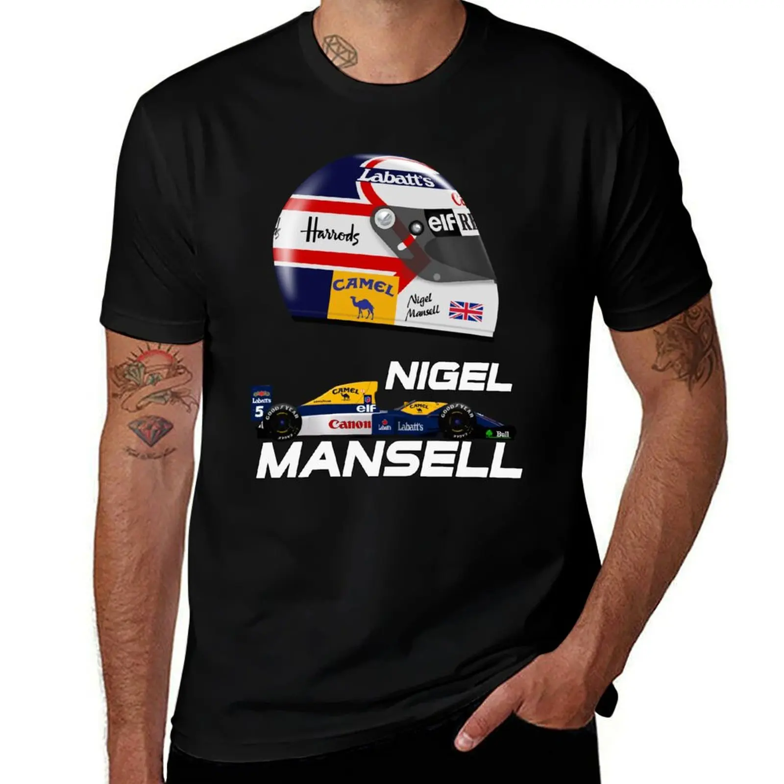 

man t shirt Mansell FW14b 1992 - Williams Nigel anime graphic T-Shirt Williams man graphic - shirts t f1 oversize t shirts