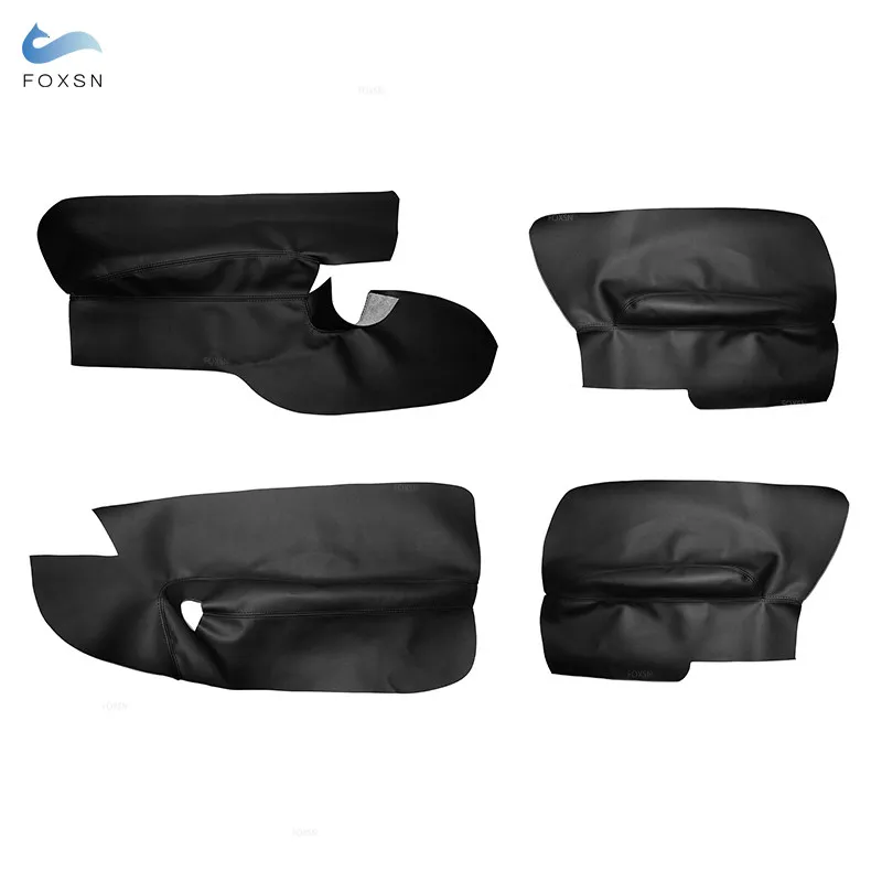 4Pcs Microfiber Leather Trim For VW Golf 5 V MK5 2005 2006 2007 2008 2009 2010 Only 3 Doors Car Front 2 Door Armrest Panel Cover