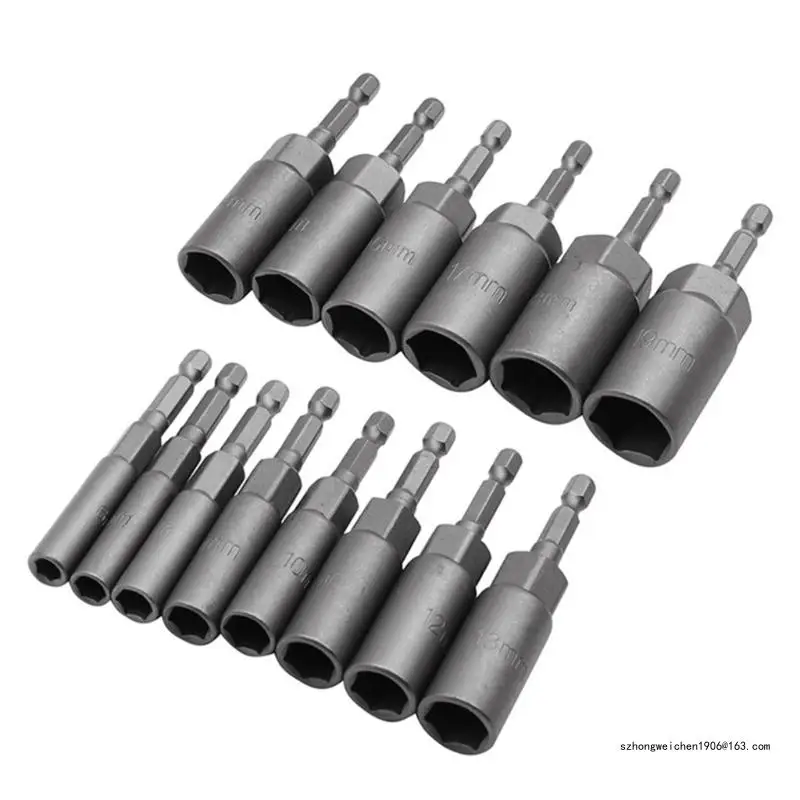 

28GF 6-19mm Impact Socket Adapter 80mm Length Socket Power Driver Drill Bit Set