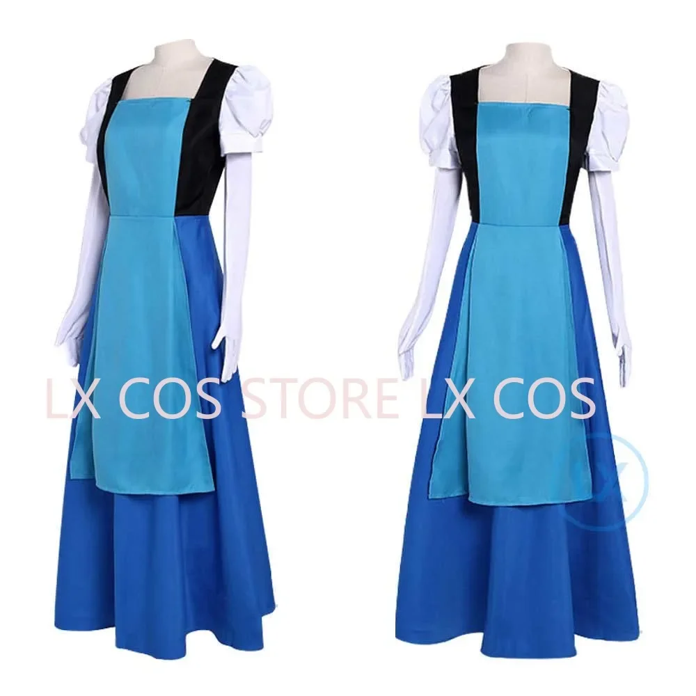 Disfraz de Anime Steven Universe para mujer, vestido azul de juego de rol de zafiro, vestido elegante de princesa, ropa de Halloween