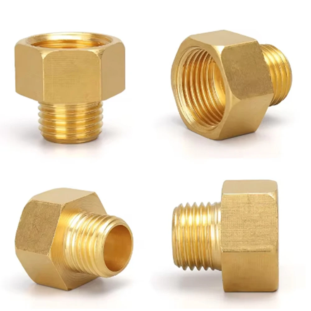 1/3/5/10Pcs 1/2  3/4 Inch Male to Female Thread Brass Pipe Connectors Copper Coupler Adapter Threaded Fitting