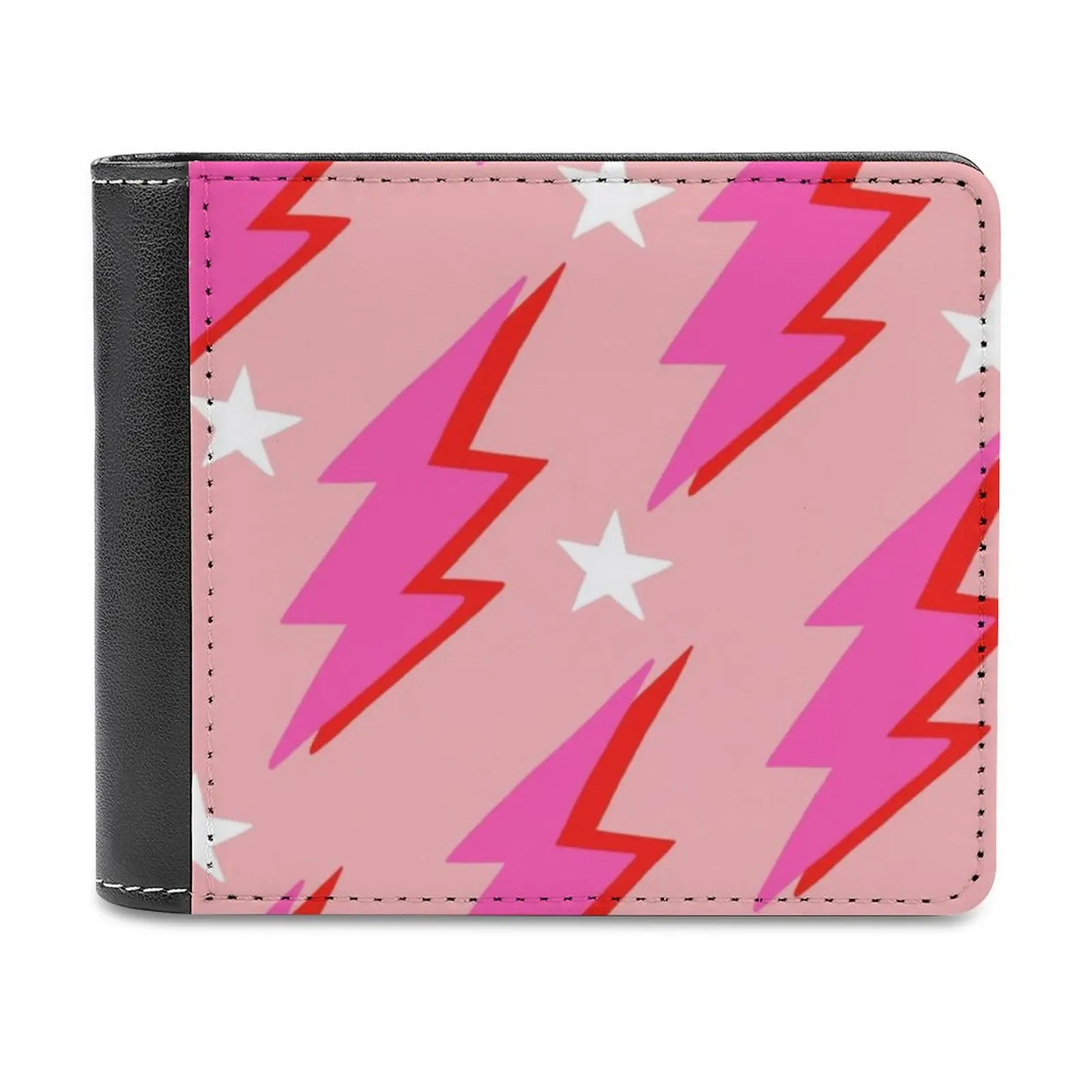 

Розовый молния Болт Модный кошелек для кредитных карт Кожаные кошельки Персонализированные кошельки для мужчин и женщин Розовая молния Болт Красный