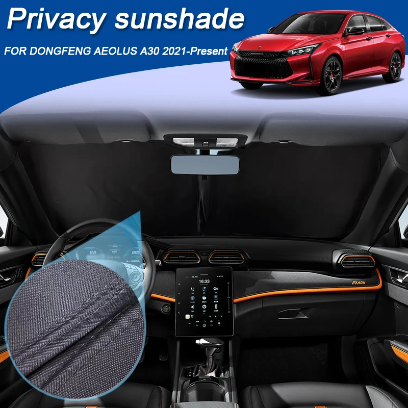 

Car Black Window Privacy Sunshade For DONGFENG AEOLUS A30 2021-2026Auto Anti-UV Heat Insulation Protect Cover Interior Accessory
