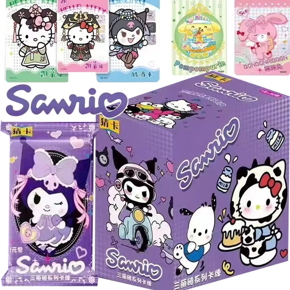 

Wholesale Sanrio Collection Cards For Girls Cute Kawaii Anime Characters Hello Kitty Melody Kuromi Family Table Toys Xmas Gifts