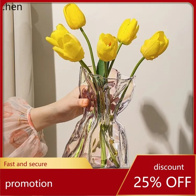 YFY small vase ornament home decoration living room high-end floral arrangement art glass vase