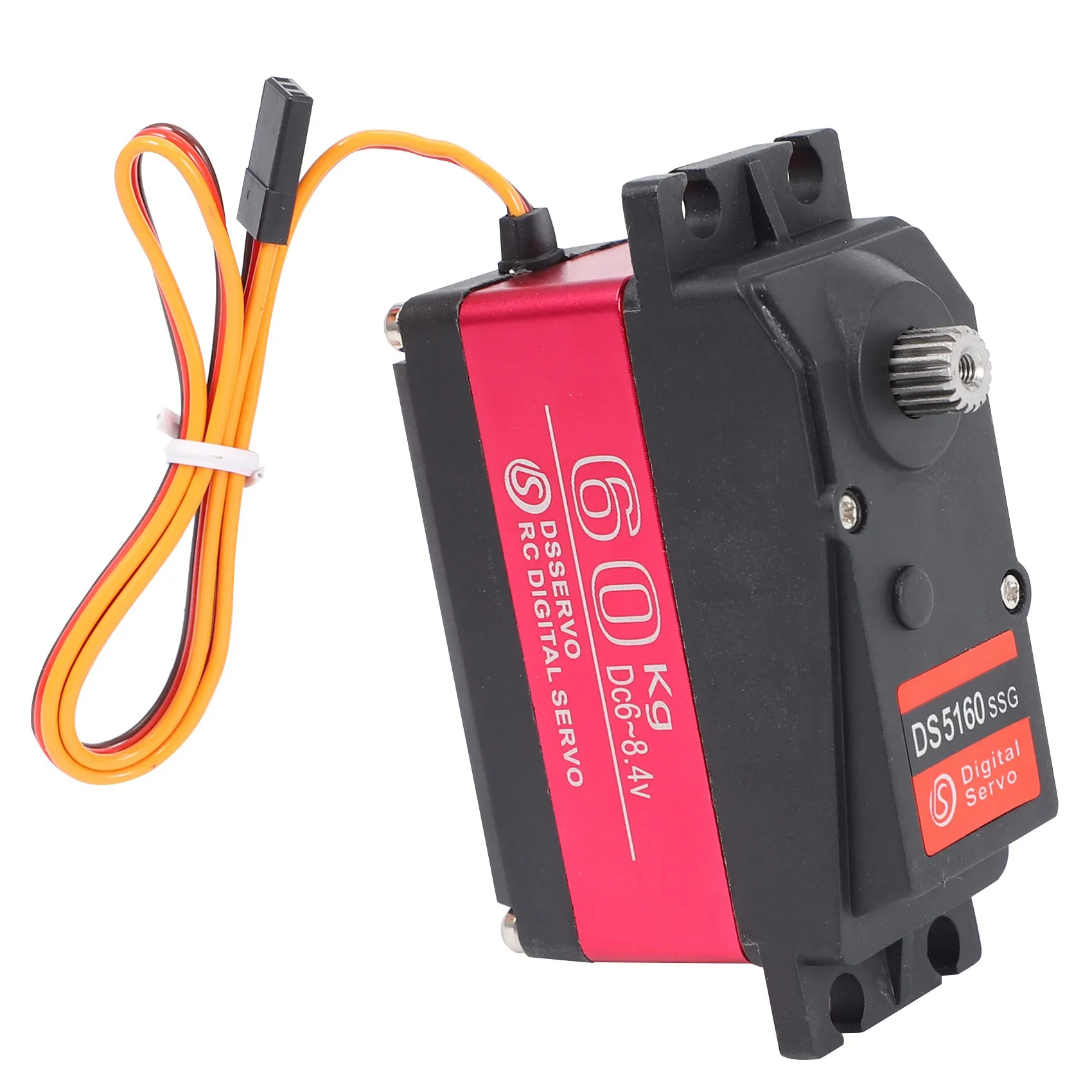 ABUM-Alto Torque Impermeable 60Kg 180 °   Servo Digital de engranaje de Metal DS5160 para coche Robot RC 1/6 Axial SCX6 1/5 Redcat HPI Baja