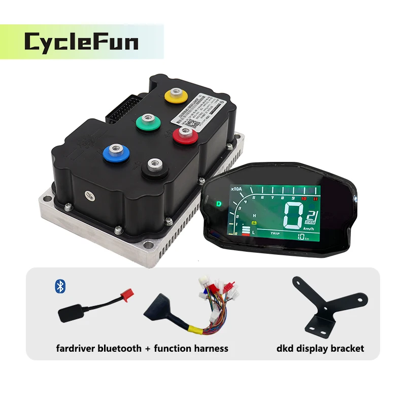 

Контроллер FarDriver 4KW-6KW ND72530 DC 350A с синусоидальной волной, дисплеем DKD One-Lin и Bluetooth для электросамокатов и мотоциклов