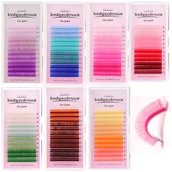Gekleurde wimpers MIX Kleur Rood Paars Blauw Roze Geel Groen Bruin Faux Mink Kleurrijke Individuele Wimperverlenging Make-up Cilios
