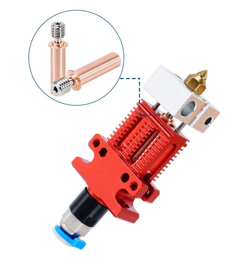 Gola bimetallica in lega di titanio per CR6 SE Heat Break lega di rame rosso ad alta temperatura V6 gola per Anycubic VYPER Mega S/Pro