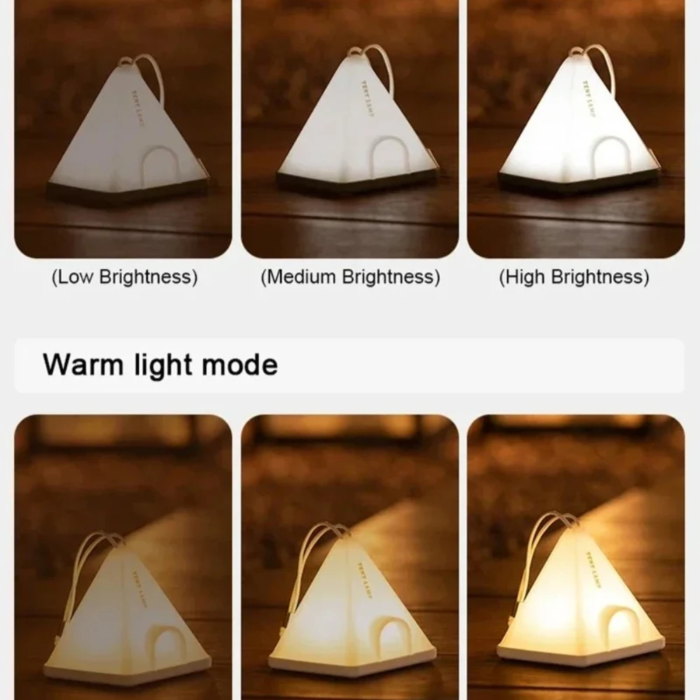 مصباح خيمة M12 قابل لإعادة الشحن - مصباح قابل للتعتيم مع خطاف