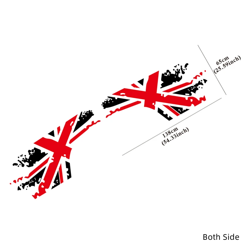 Union Jack Graphics Sticker Car Body Door Side Decor Vinyl Decals For MINI Cooper JCW Countryman R60 R55 R56 F55 F56 F60 DIY
