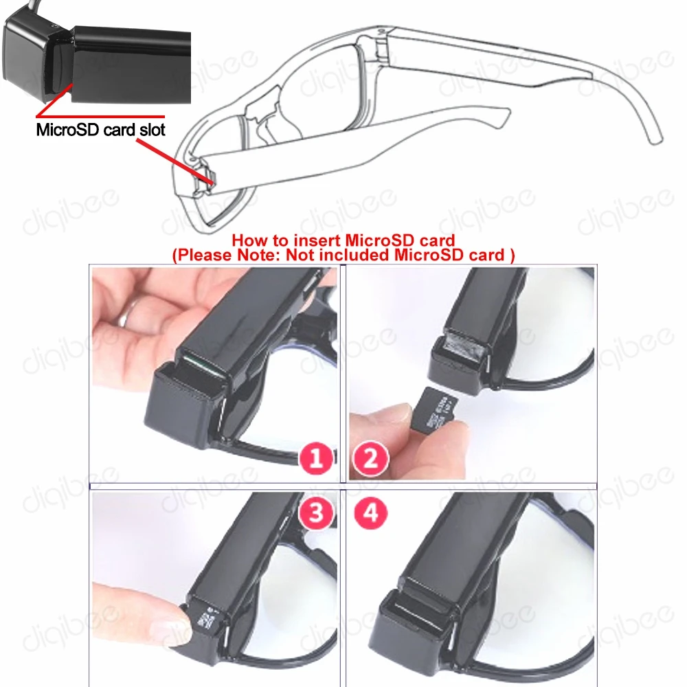 Outdoor Eyewear Smart Glasses Camera HD 1080P Digital Video Recorder Photo Taker Mini Camcorder Cycling Driving Micro Sports DVR