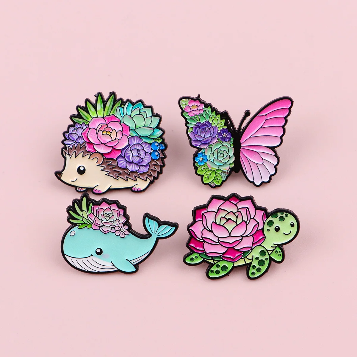 الكرتون النباتات النضرة الحيوانات لينة المينا دبوس بروش للملابس النساء شارة التلبيب دبابيس لحقيبة الظهر اكسسوارات مجوهرات هدية #3