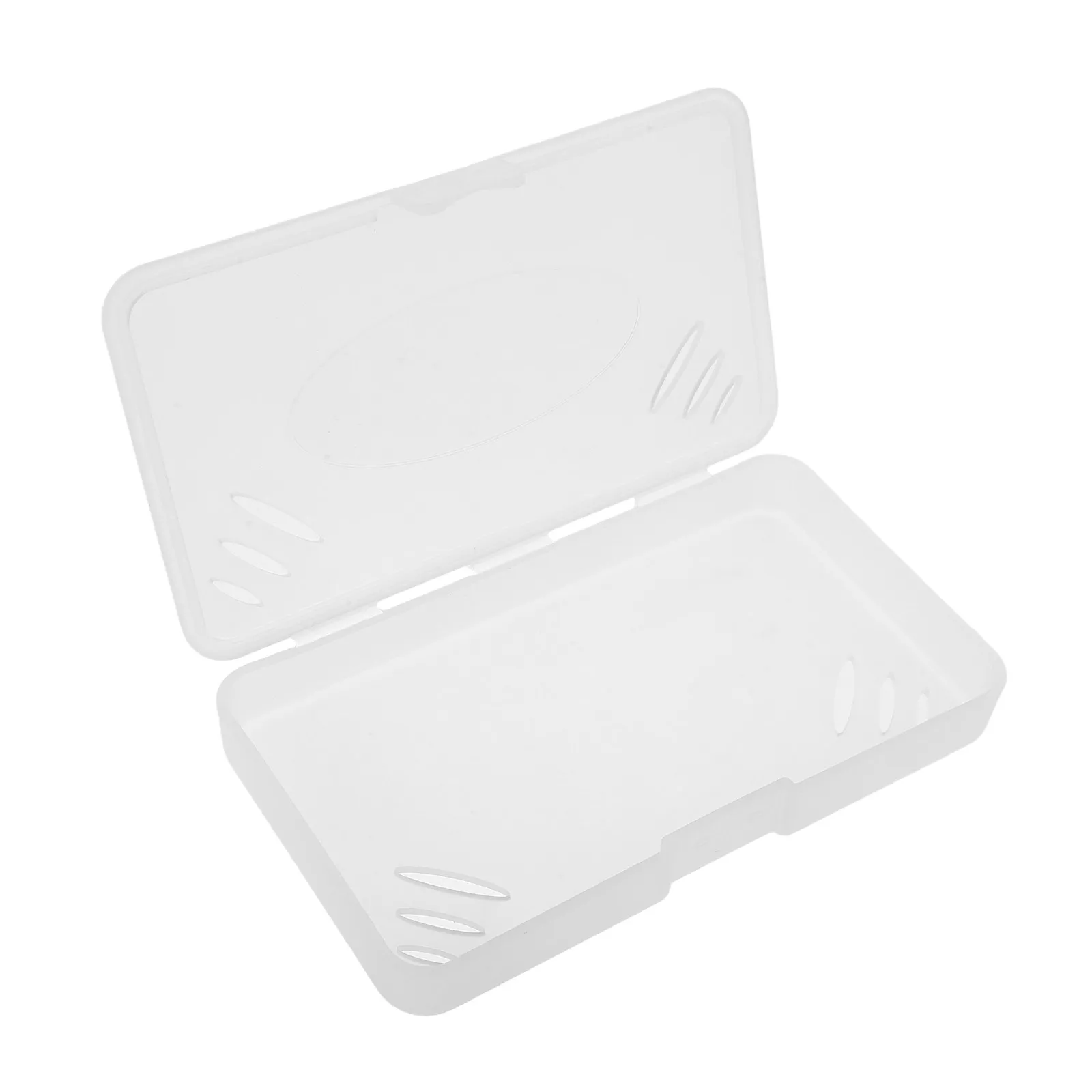 Water Flosser Tip Organizer Dustproof Storage Box Clear Lid Stable Lock Slim Flat Design Oral Irrigator Nozzle Holder