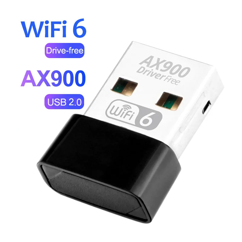 

AX900 мини USB WiFi 6 адаптер двухдиапазонный 2,4G и 5 ГГц USB 2,0 Dongle Wi-Fi сеть Беспроводная лампа