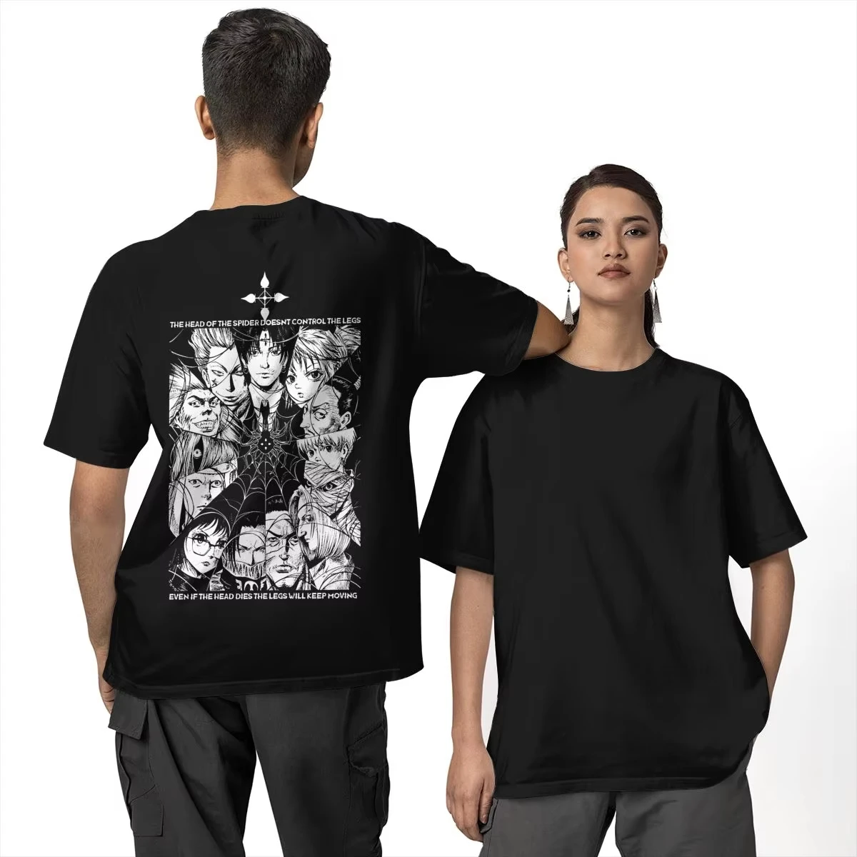 Hunter X Hunter Anime Chrollo Phantom Troupe Printed T-shirt Men's and Women's T-shirt Men's Top Sports T-shirt Men's T-shirt
